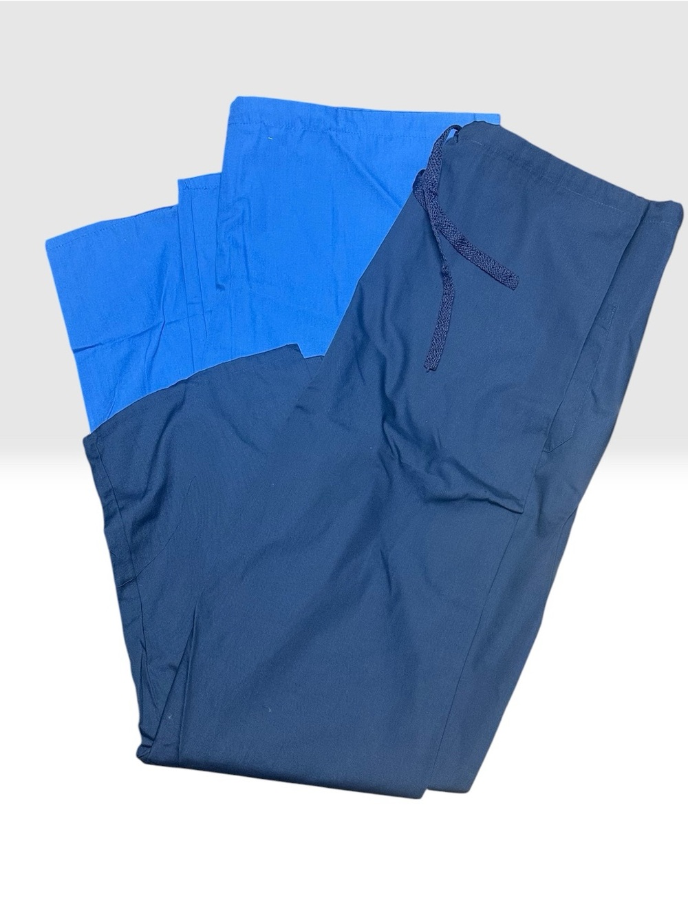 Navy Blue Drawstring Scrub Pants - Picture 1 of 3